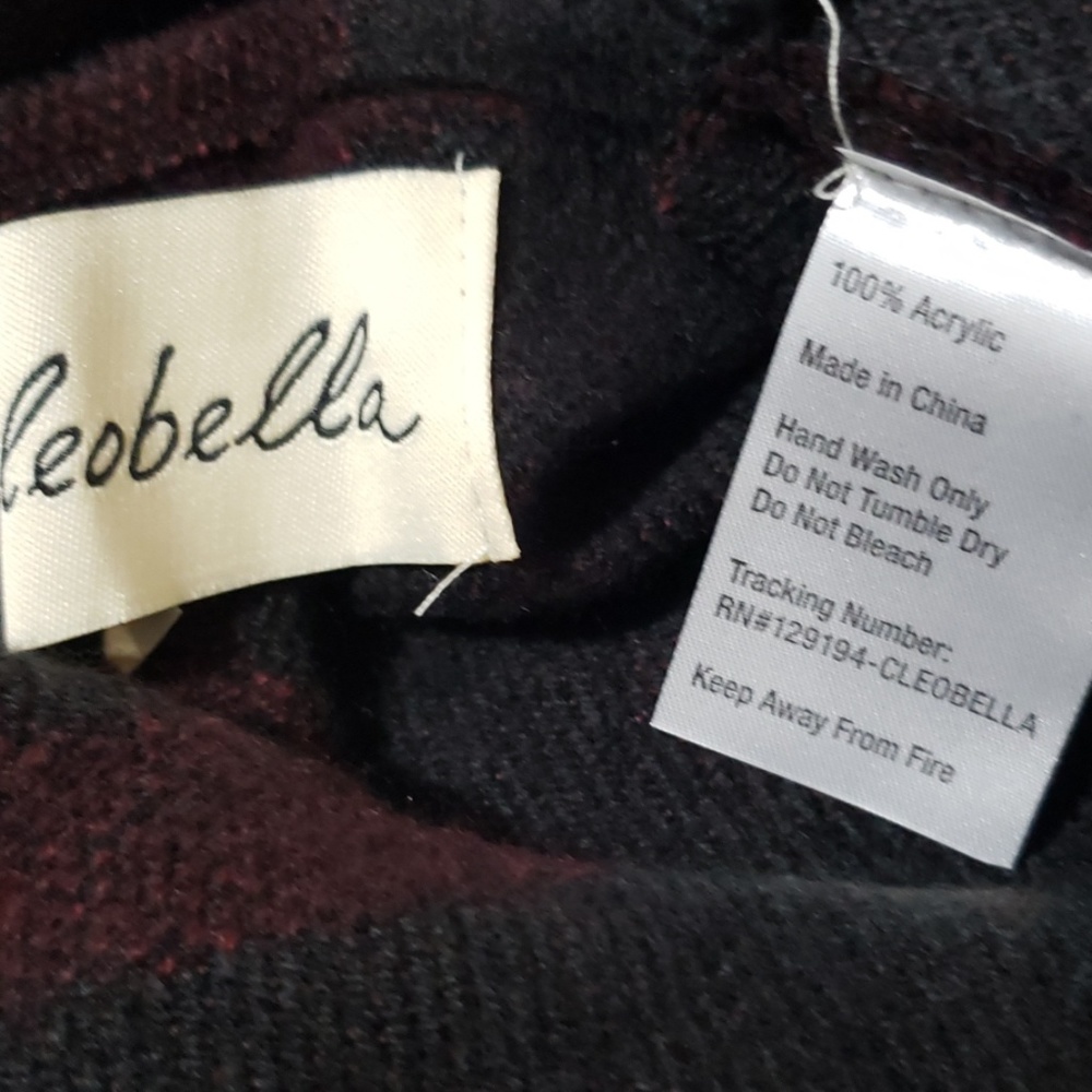 CLEOBELLA BURGUNDY SEVIGNY CAPLE TASSELPANCHO ONE - Picture 8 of 8